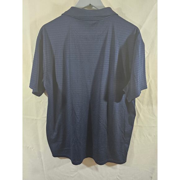 St Johns Bay Performance Polo Shirt Mens Large Navy Blue Short Sleeve Quick Dry - Picture 6 of 7